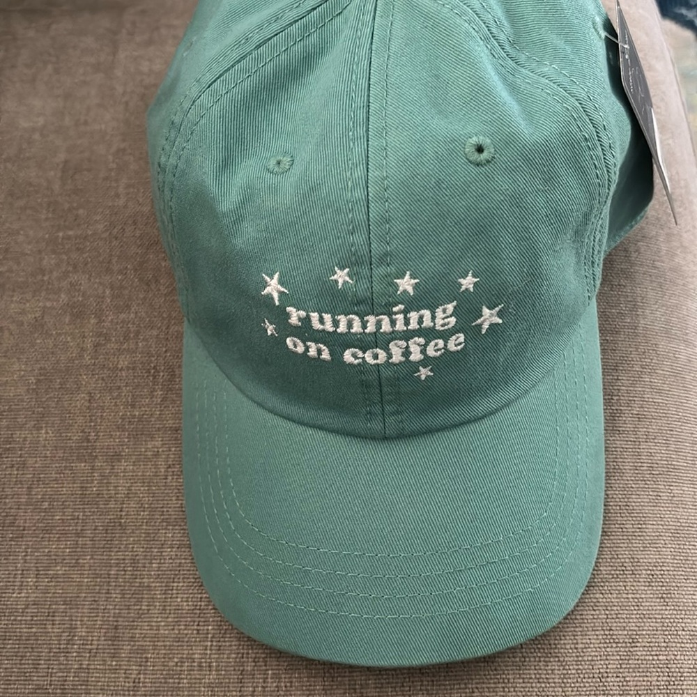 Women’s hat. Running on coffee. One size fits most.